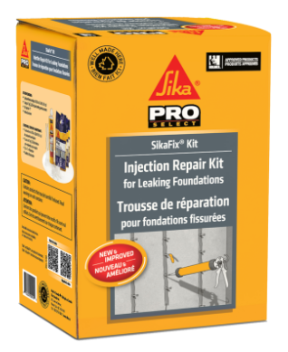 SikaFix Kit for Foundation Crack Injection